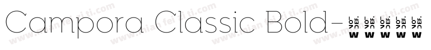 Campora Classic Bold字体转换
